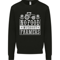 No Food Without Farming Farmers Kids Sweatshirt Jumper Black