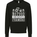 No Food Without Farming Farmers Kids Sweatshirt Jumper Black