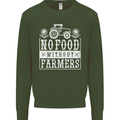 No Food Without Farming Farmers Kids Sweatshirt Jumper Forest Green