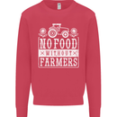 No Food Without Farming Farmers Kids Sweatshirt Jumper Heliconia