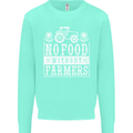 No Food Without Farming Farmers Kids Sweatshirt Jumper Peppermint