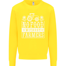 No Food Without Farming Farmers Kids Sweatshirt Jumper Yellow