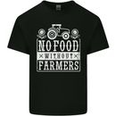 No Food Without Farming Farmers Kids T-Shirt Childrens Black