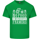 No Food Without Farming Farmers Kids T-Shirt Childrens Irish Green