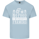 No Food Without Farming Farmers Kids T-Shirt Childrens Light Blue