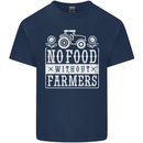 No Food Without Farming Farmers Kids T-Shirt Childrens Navy Blue