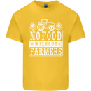 No Food Without Farming Farmers Kids T-Shirt Childrens Yellow