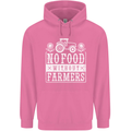 No Food Without Farming Farmers Mens 80% Cotton Hoodie Azelea