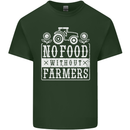 No Food Without Farming Farmers Mens Cotton T-Shirt Tee Top Forest Green