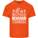 No Food Without Farming Farmers Mens Cotton T-Shirt Tee Top Orange