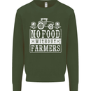 No Food Without Farming Farmers Mens Sweatshirt Jumper Forest Green