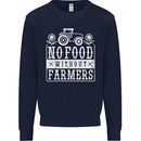 No Food Without Farming Farmers Mens Sweatshirt Jumper Navy Blue