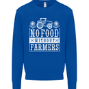 No Food Without Farming Farmers Mens Sweatshirt Jumper Royal Blue