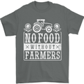 No Food Without Farming Farmers Mens T-Shirt 100% Cotton Charcoal
