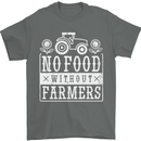 No Food Without Farming Farmers Mens T-Shirt 100% Cotton Charcoal