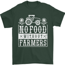 No Food Without Farming Farmers Mens T-Shirt 100% Cotton Forest Green