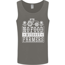 No Food Without Farming Farmers Mens Vest Tank Top Charcoal