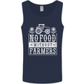 No Food Without Farming Farmers Mens Vest Tank Top Navy Blue