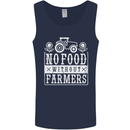 No Food Without Farming Farmers Mens Vest Tank Top Navy Blue