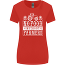 No Food Without Farming Farmers Womens Wider Cut T-Shirt Red