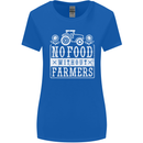 No Food Without Farming Farmers Womens Wider Cut T-Shirt Royal Blue