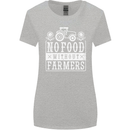 No Food Without Farming Farmers Womens Wider Cut T-Shirt Sports Grey