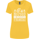 No Food Without Farming Farmers Womens Wider Cut T-Shirt Yellow