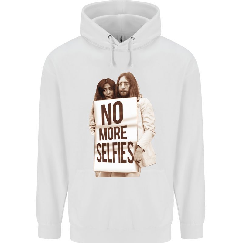 No More Selfies Funny Camer Photography Mens Hoodie White