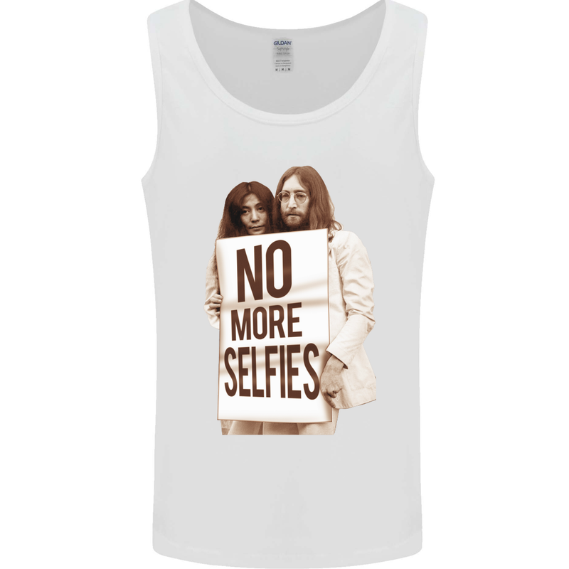 No More Selfies Funny Camer Photography Mens Vest Tank Top White