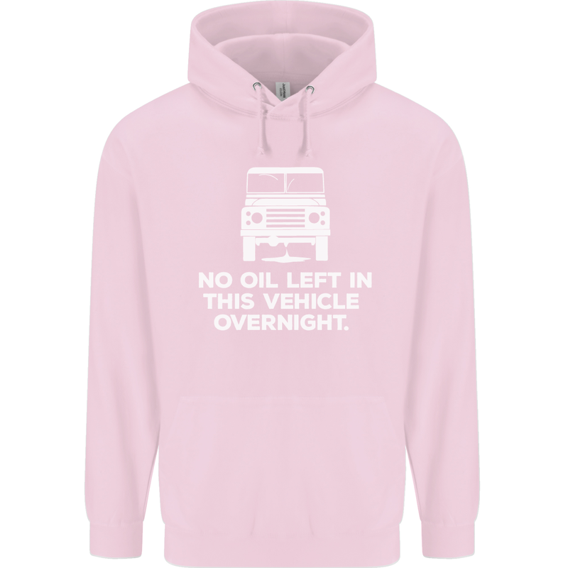 No Oil Left Vehicle Overnight 4X4 Off Road Childrens Kids Hoodie Light Pink