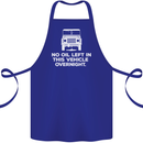 No Oil Left Vehicle Overnight 4X4 Off Road Cotton Apron 100% Organic Royal Blue