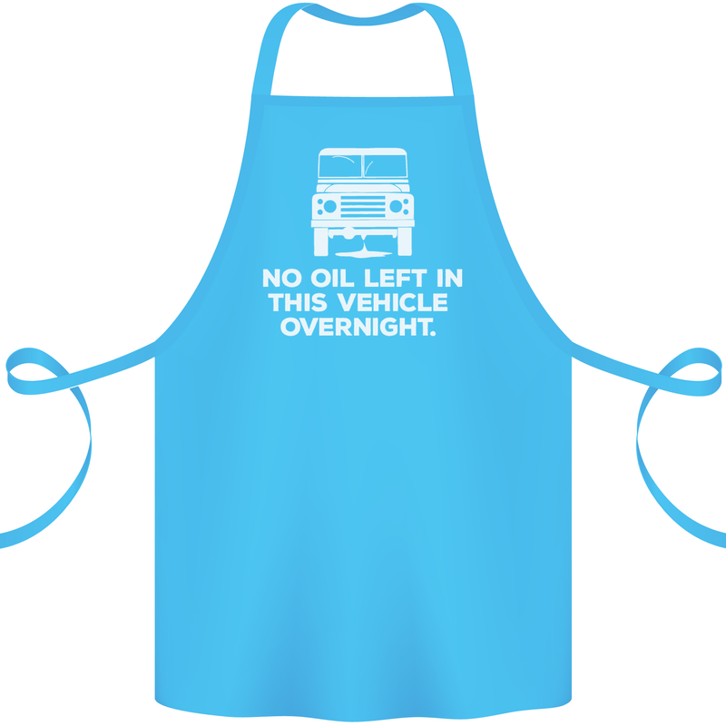 No Oil Left Vehicle Overnight 4X4 Off Road Cotton Apron 100% Organic Turquoise