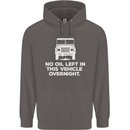 No Oil Left Vehicle Overnight 4X4 Off Road Mens 80% Cotton Hoodie Charcoal