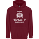No Oil Left Vehicle Overnight 4X4 Off Road Mens 80% Cotton Hoodie Maroon
