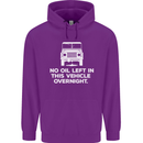 No Oil Left Vehicle Overnight 4X4 Off Road Mens 80% Cotton Hoodie Purple
