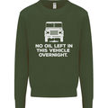 No Oil Left Vehicle Overnight 4X4 Off Road Mens Sweatshirt Jumper Forest Green