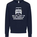No Oil Left Vehicle Overnight 4X4 Off Road Mens Sweatshirt Jumper Navy Blue