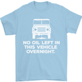 No Oil Left Vehicle Overnight 4X4 Off Road Mens T-Shirt Cotton Gildan Light Blue