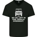 No Oil Left Vehicle Overnight 4X4 Off Road Mens V-Neck Cotton T-Shirt Black