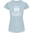 No Oil Left Vehicle Overnight 4X4 Off Road Womens Petite Cut T-Shirt Light Blue