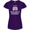 No Oil Left Vehicle Overnight 4X4 Off Road Womens Petite Cut T-Shirt Purple