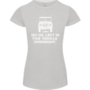 No Oil Left Vehicle Overnight 4X4 Off Road Womens Petite Cut T-Shirt Sports Grey