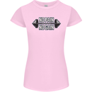 No Pain No Gain Workout Gym Training Top Womens Petite Cut T-Shirt Light Pink