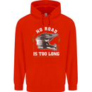 No Road Too Long Motocross MotoX Dirt Bike Childrens Kids Hoodie Bright Red