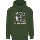 No Road Too Long Motocross MotoX Dirt Bike Childrens Kids Hoodie Forest Green