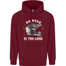 No Road Too Long Motocross MotoX Dirt Bike Childrens Kids Hoodie Maroon