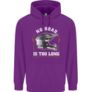 No Road Too Long Motocross MotoX Dirt Bike Childrens Kids Hoodie Purple
