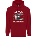 No Road Too Long Motocross MotoX Dirt Bike Childrens Kids Hoodie Red