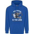 No Road Too Long Motocross MotoX Dirt Bike Childrens Kids Hoodie Royal Blue