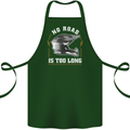 No Road Too Long Motocross MotoX Dirt Bike Cotton Apron 100% Organic Forest Green